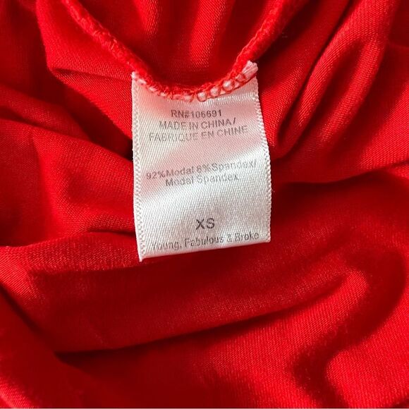 Young Fabulous & Broke Red Deep V Neck Maxi Dress XS - Picture 8 of 8